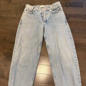 Agolde High Rise Tapered Baggy Jean Size 28